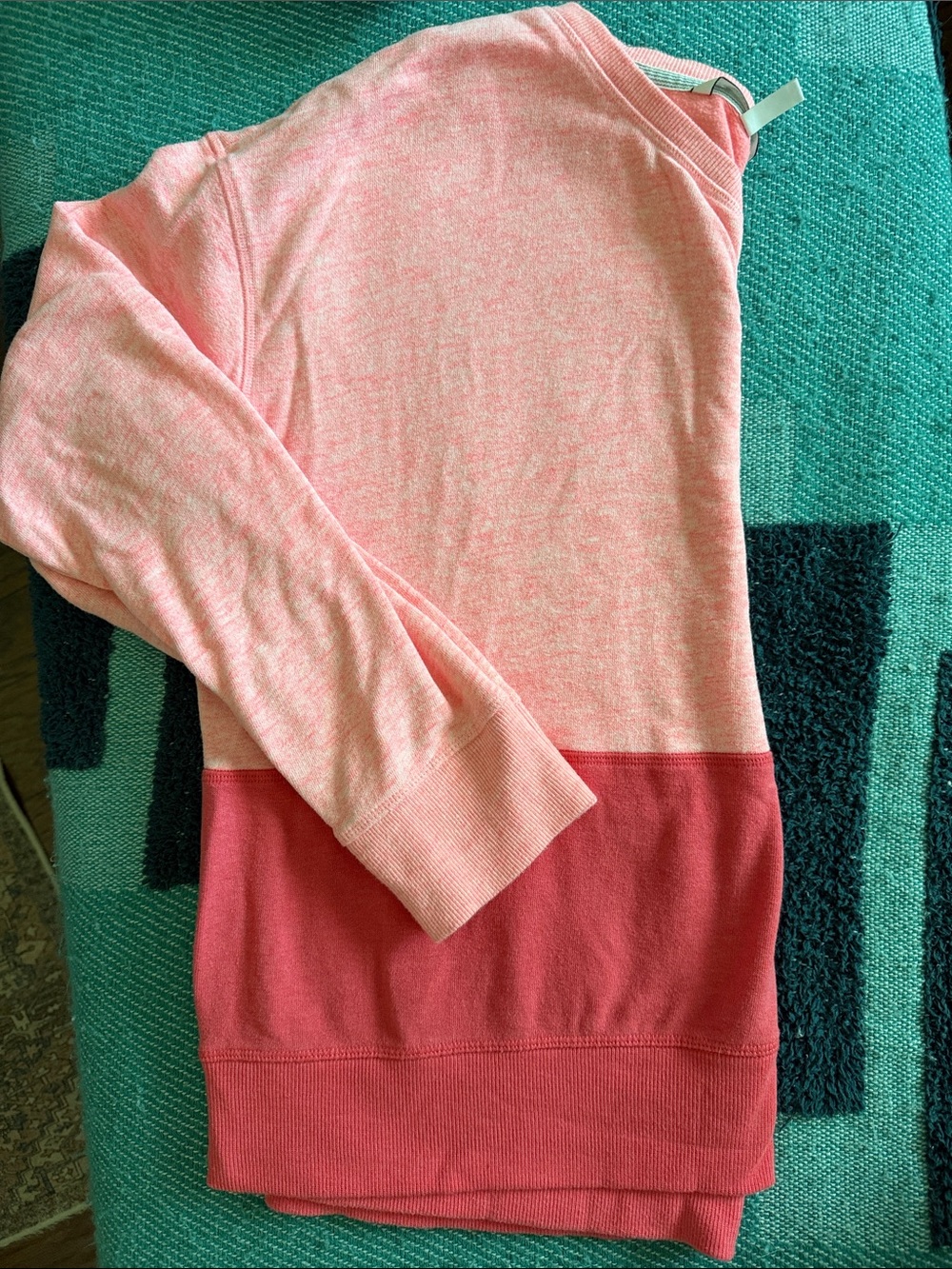 Victoria's Secret Two-Tone Pink Scoop Neck Sweater